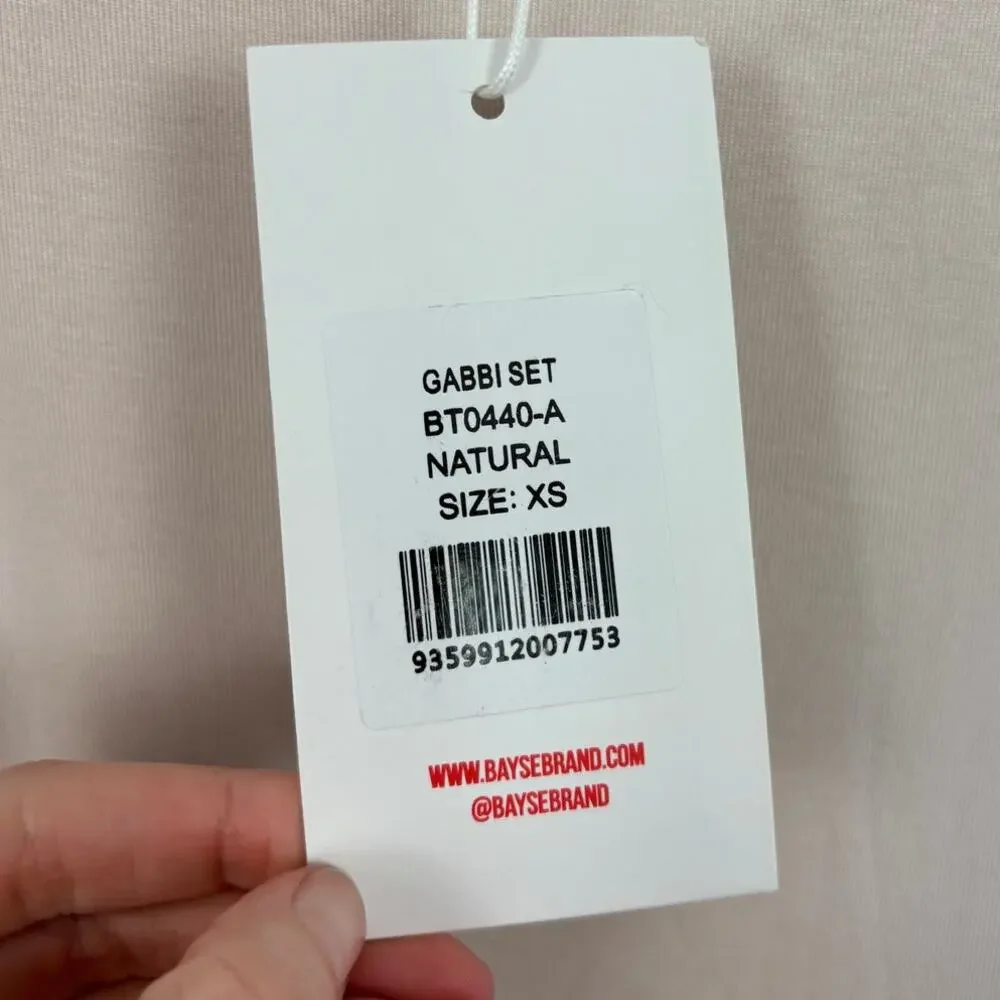 NWT Bayse Gabbi Natural Bodycon Jersey Knit High Rise Maxi Skirt XS
